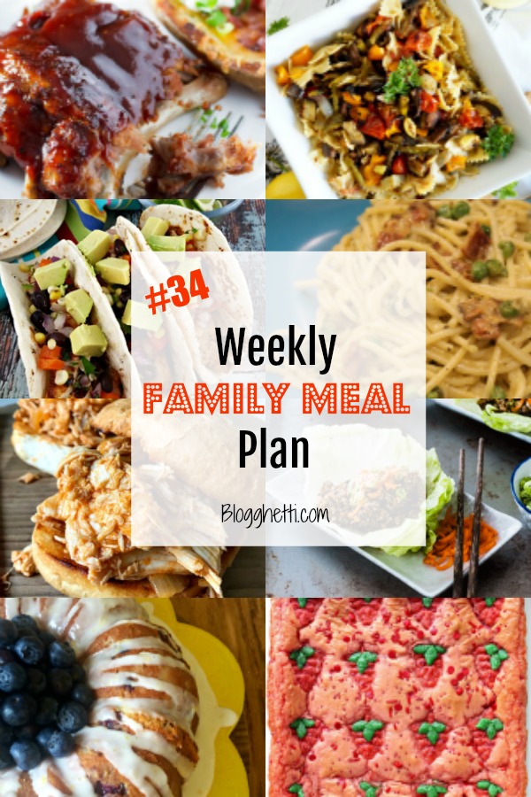 Weekly Family Meal Plan 34 - pin