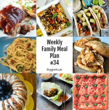 Weekly Family Meal Plan 34 - square