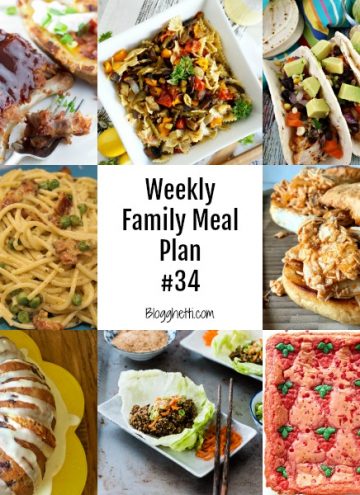 Weekly Family Meal Plan 34 - square