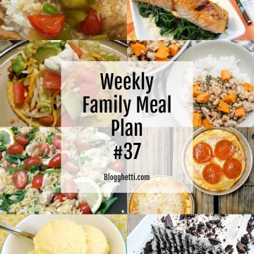 collage of Weekly Family Meal Plan 37
