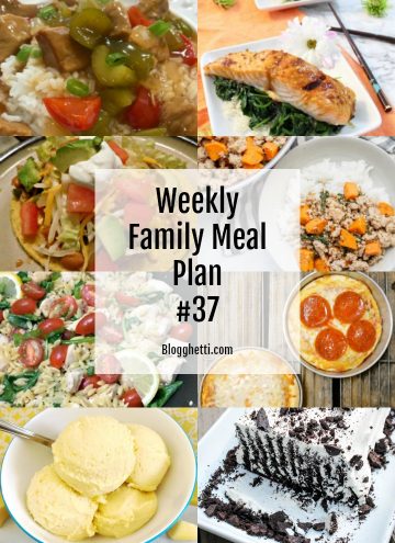 collage of Weekly Family Meal Plan 37