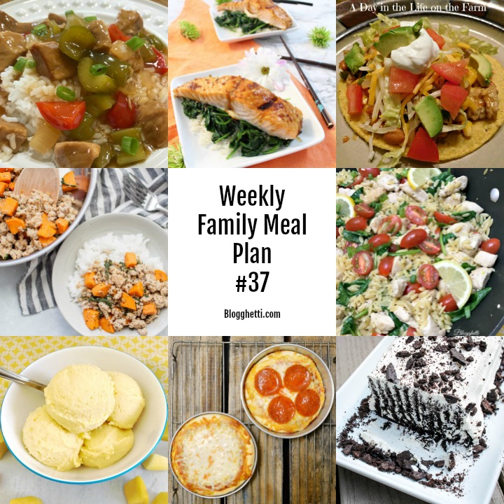 collage of Weekly Family Meal Plan 37