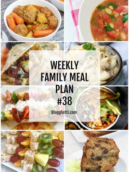 Collage of Weekly Family Meal Plan #38
