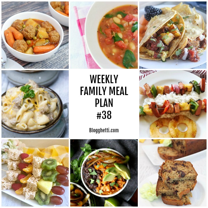 Weekly Family Meal Plan #38- square