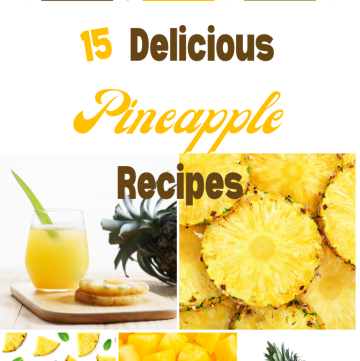 feature image for pineapple round up recipes