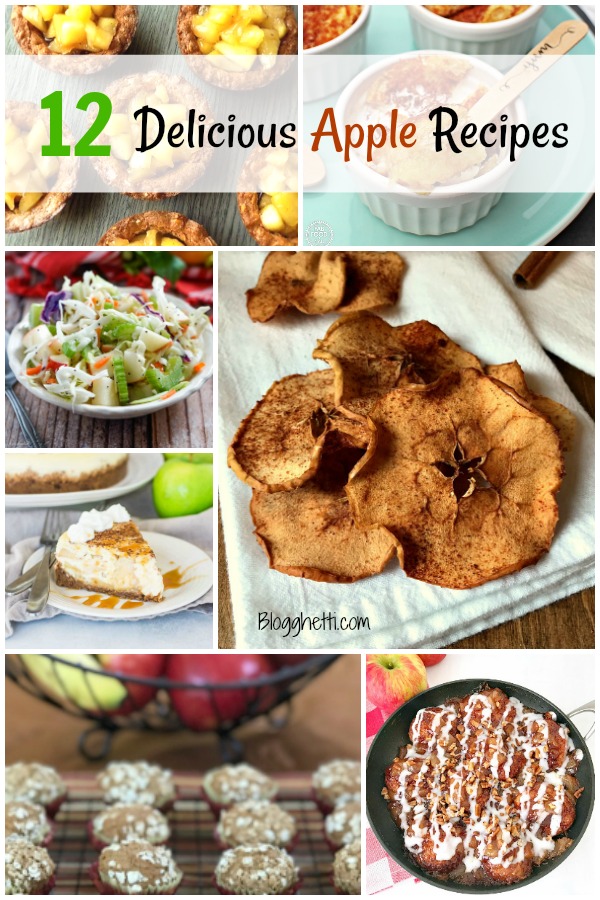 feature image collage of apple recipes