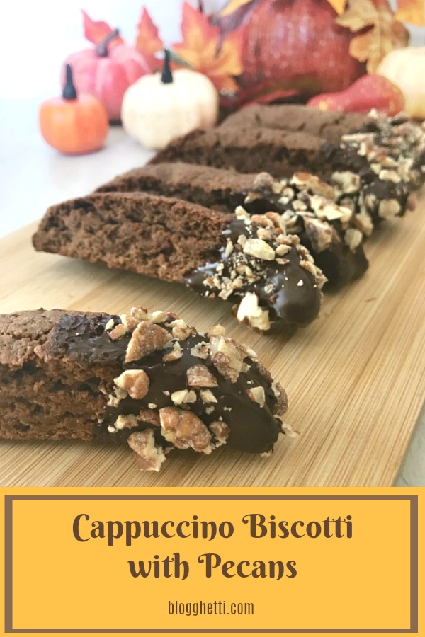 Cappuccino Biscotti with Pecans - pin