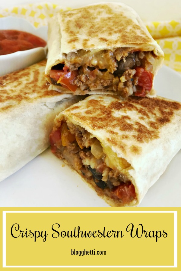 Crispy Southwestern Wraps - pin