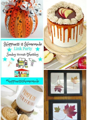 collage of features for this weeks Happiness is Homemade Link Party