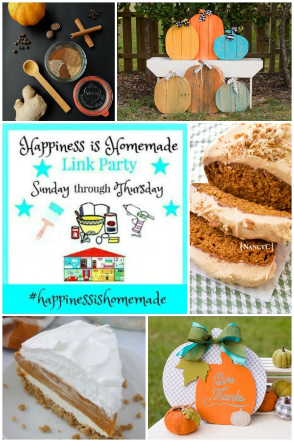 Happiness is Homemade Link Party Features Collage for September 29