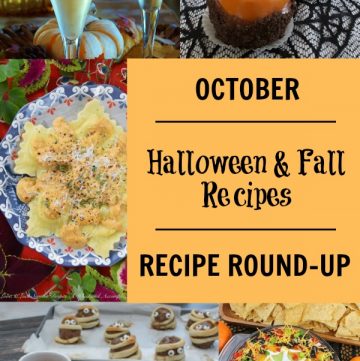 October Monthly Recipe Round Up Collage - pin