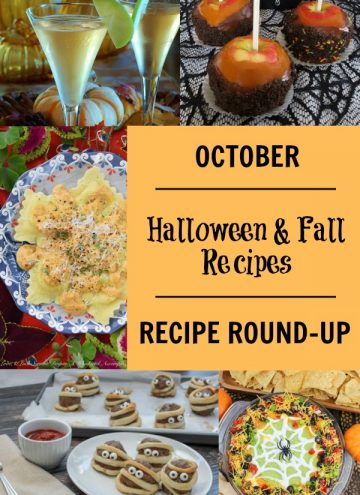 October Monthly Recipe Round Up Collage - pin