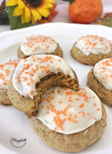 Soft Pumpkin Cookies with Cream Cheese Frosting