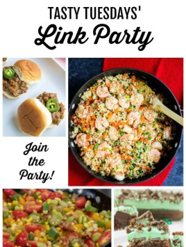 Tasty Tuesdays' Link Party Collage of features for Sept 10