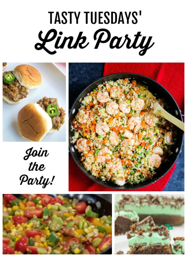 Collage of Tasty Tuesdays' link party features for Sept 10