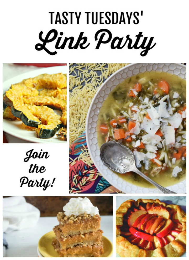 Tasty Tuesdays' Link Party Collage of features for Sept 17