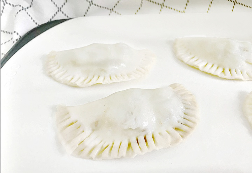 apple hand pies with egg wash - ready to bake