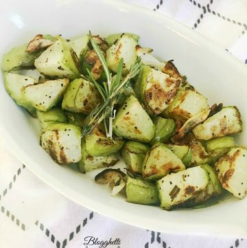 Chayote roasted with herbs
