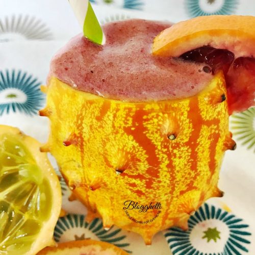 Kiwano and Blood Orange Smoothies #FreakyFruitsFriday