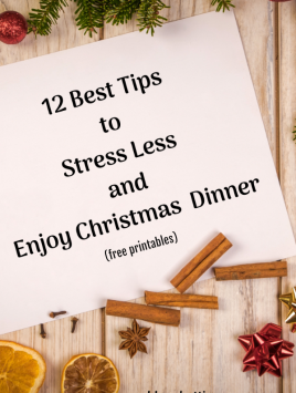 12 Best Tips to Stress Less and Enjoy Christmas Dinner pin image