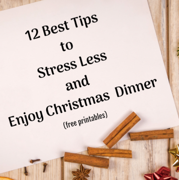 12 Best Tips to Stress Less and Enjoy Christmas Dinner pin image