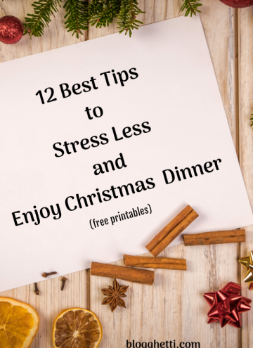 12 Best Tips to Stress Less and Enjoy Christmas Dinner pin image