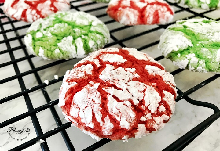 Christmas Crinkles cooling on wire rack