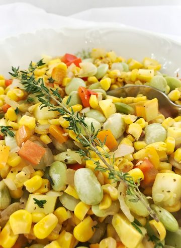 close up of Easy Southern Succotash
