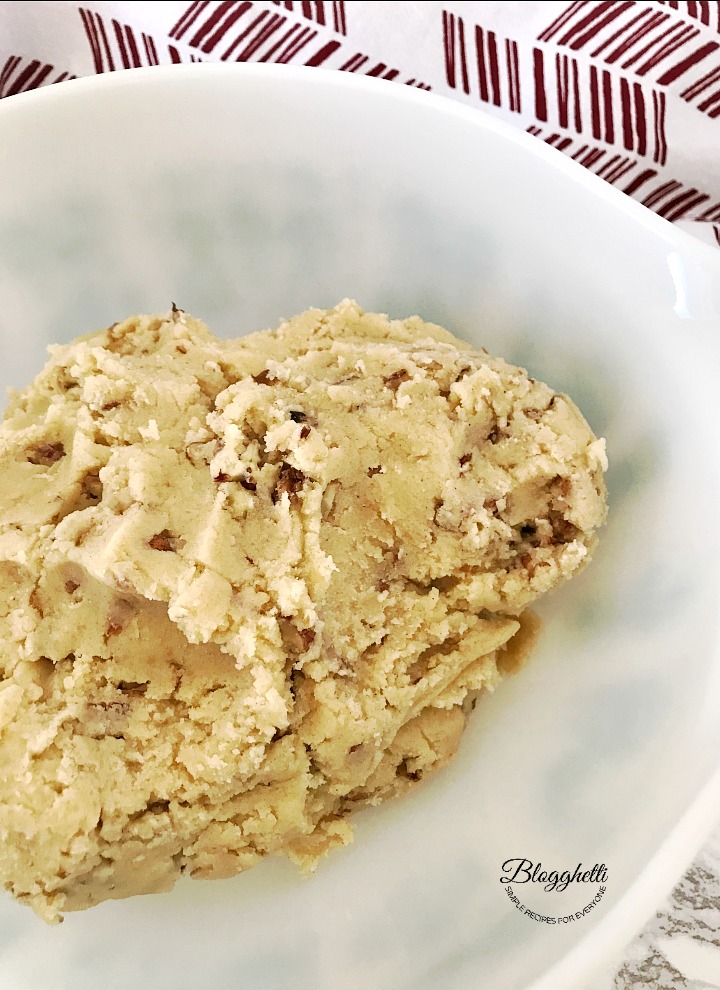 cookie dough in bowl