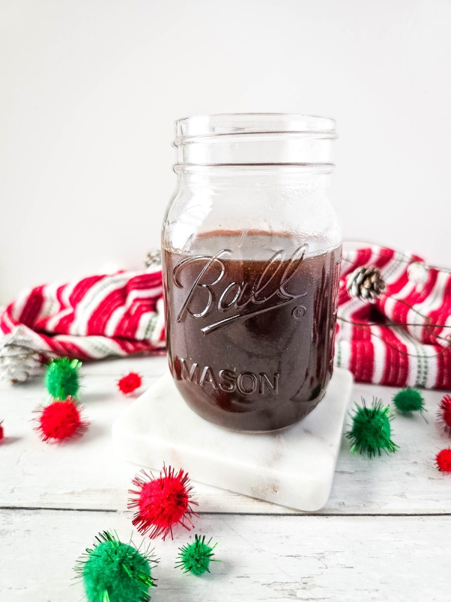 Gingerbread Latte Syrup in jar