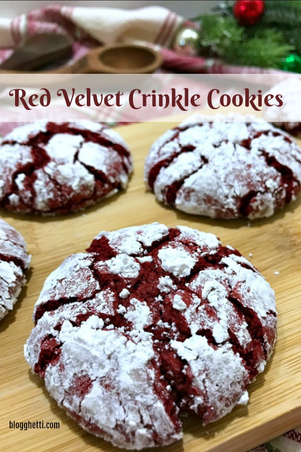 Red Velvet Crinkle Cookies