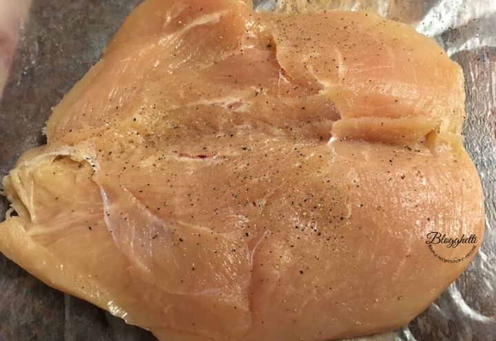 Chicken breast butterflied and ready to be stuffed