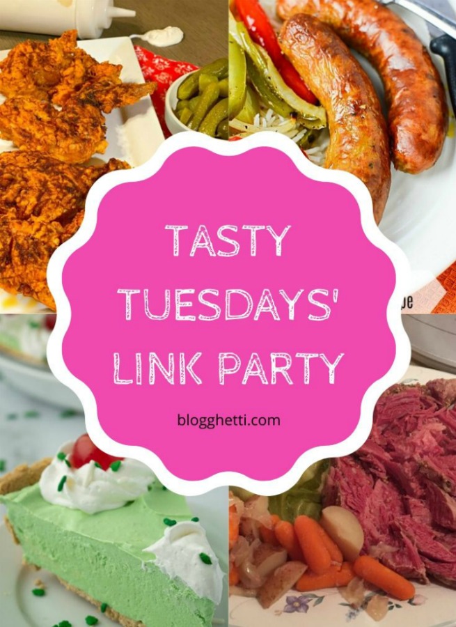 collage of Feb 25 features for Tasty Tuesdays Link Party