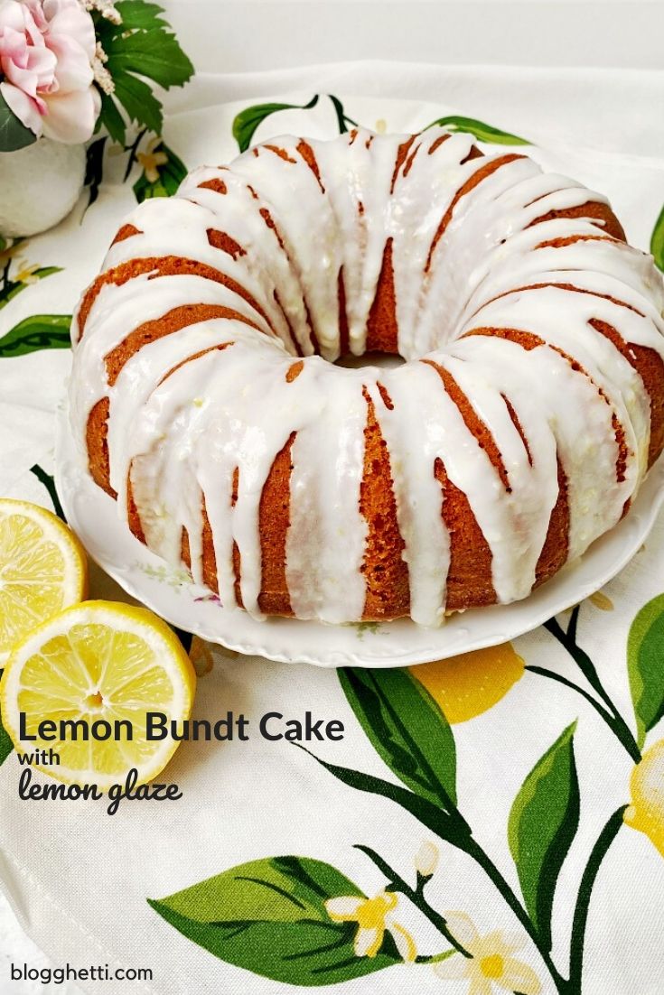 Lemon cake with lemon glaze
