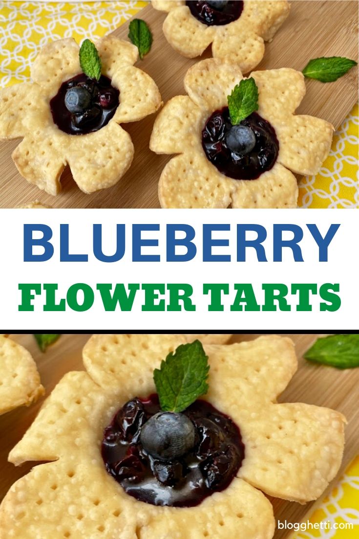 blueberry flower tarts - pinterest