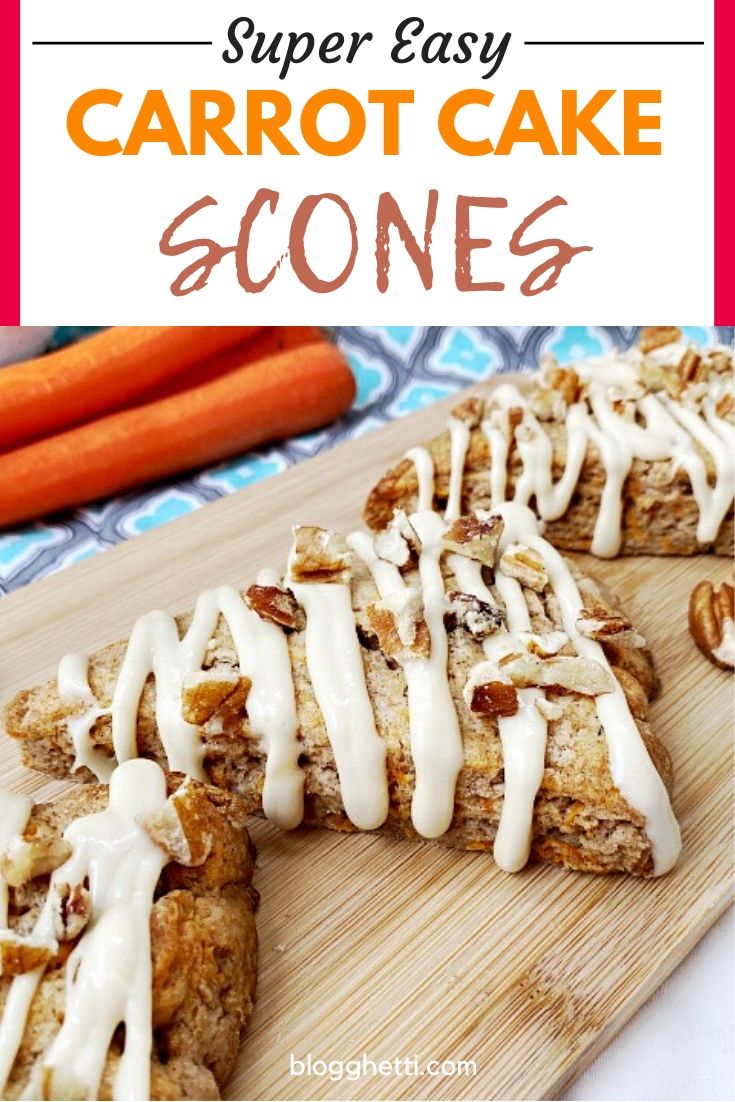 super easy carrot cake scones