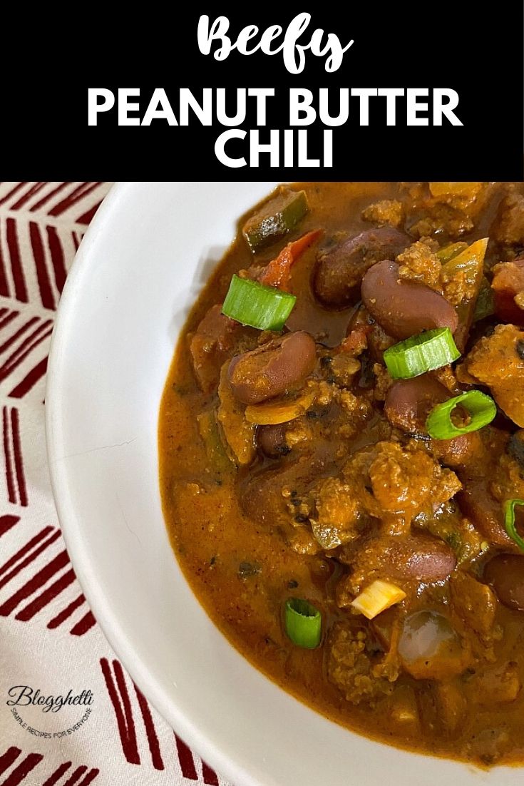 Beefy Peanut Butter Chili