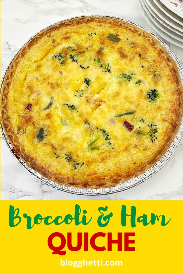 Super easy Broccoli and Ham quiche