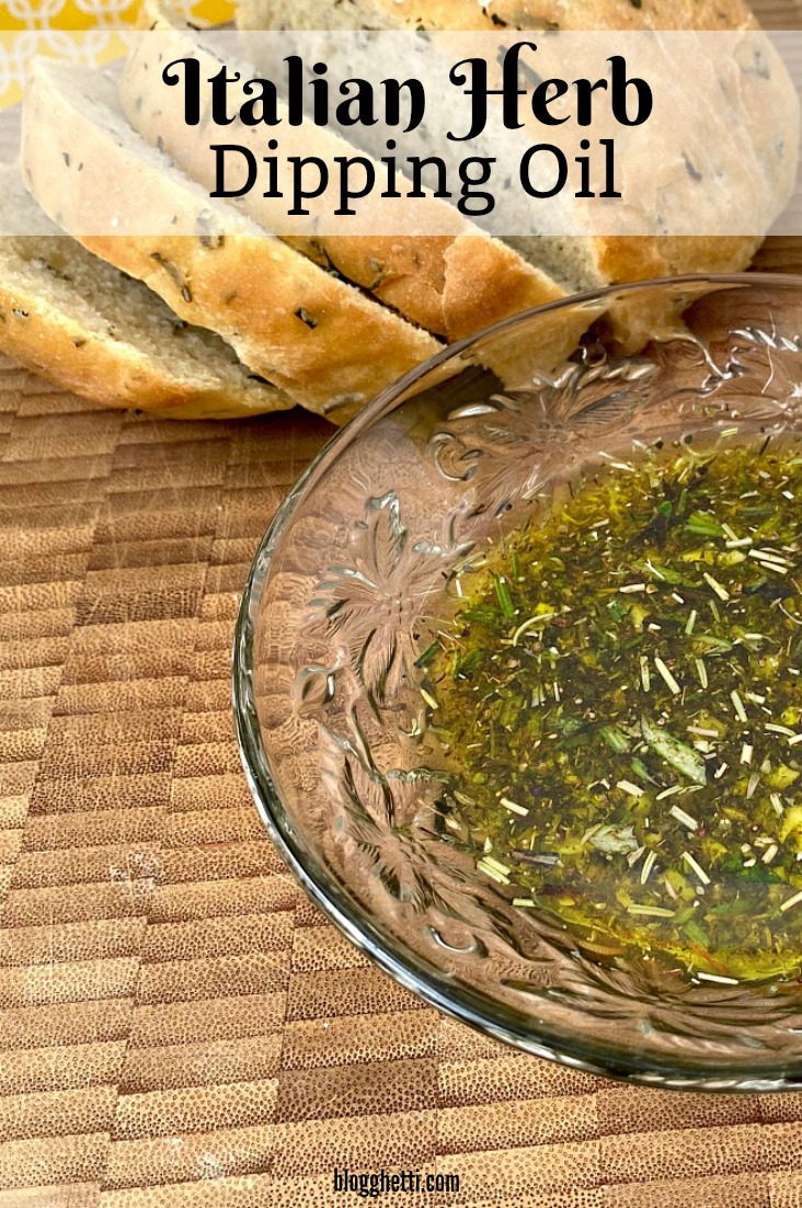 Italian-herb-dipping-oil with bread