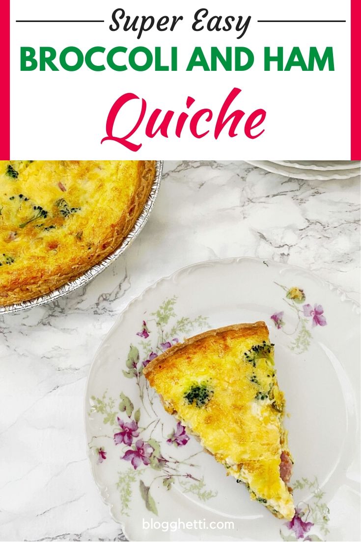 Super easy Broccoli and Ham quiche