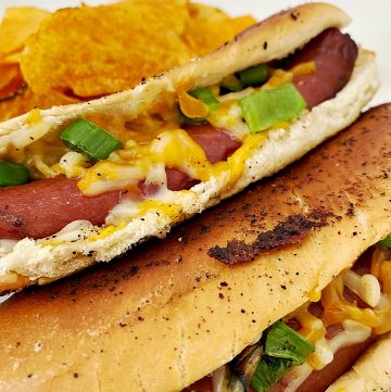 grilled cheese hot dogs with chips