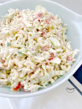 Creamy Macaroni Coleslaw Salad