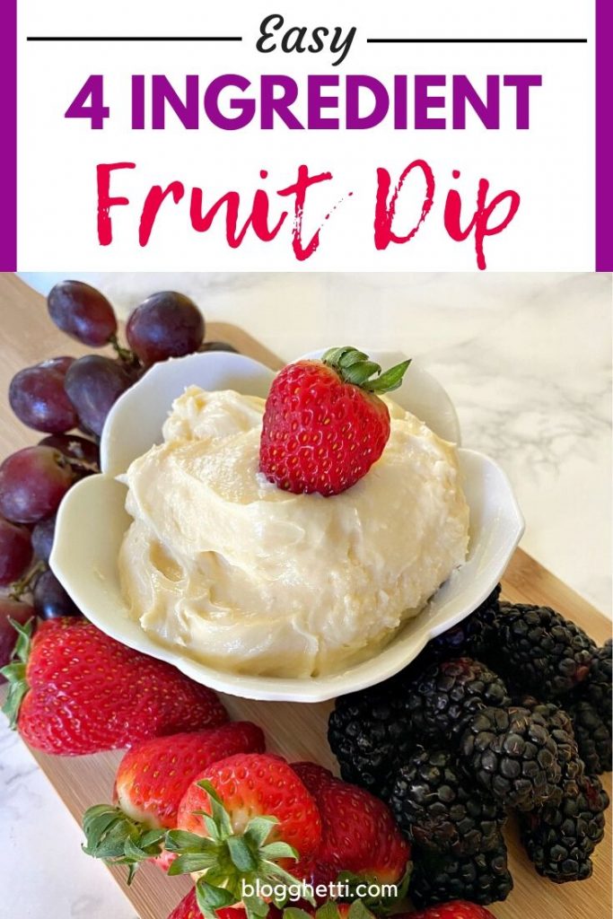 Easy Cheesecake Fruit Dip (4 Ingredients)