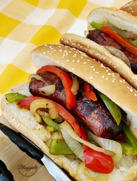 Easy Grilled Italian Sausages with Peppers and Onions