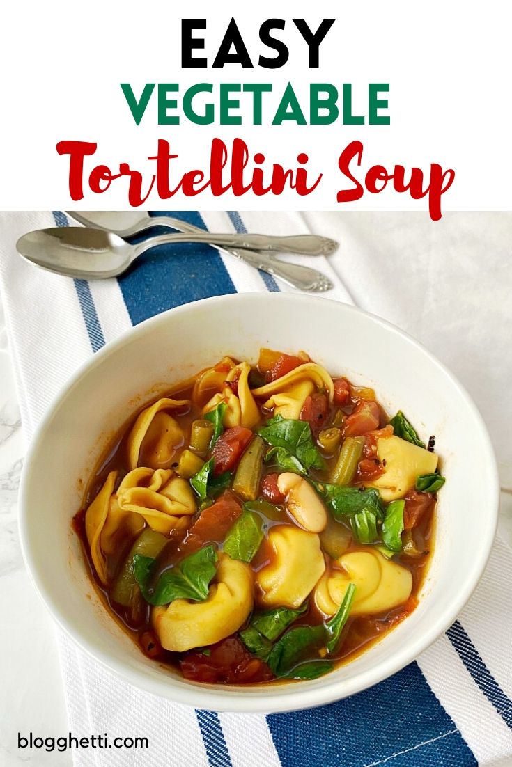Easy Vegetable Tortellini Soup for Meatless Monday