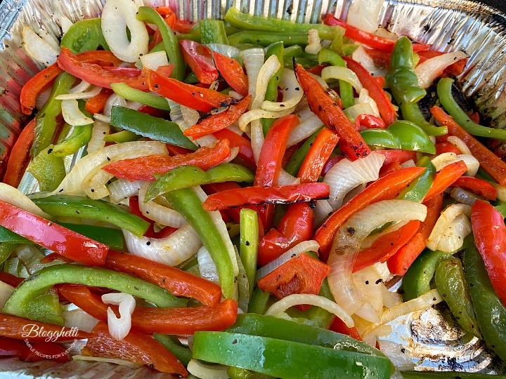 grilled peppers and onions