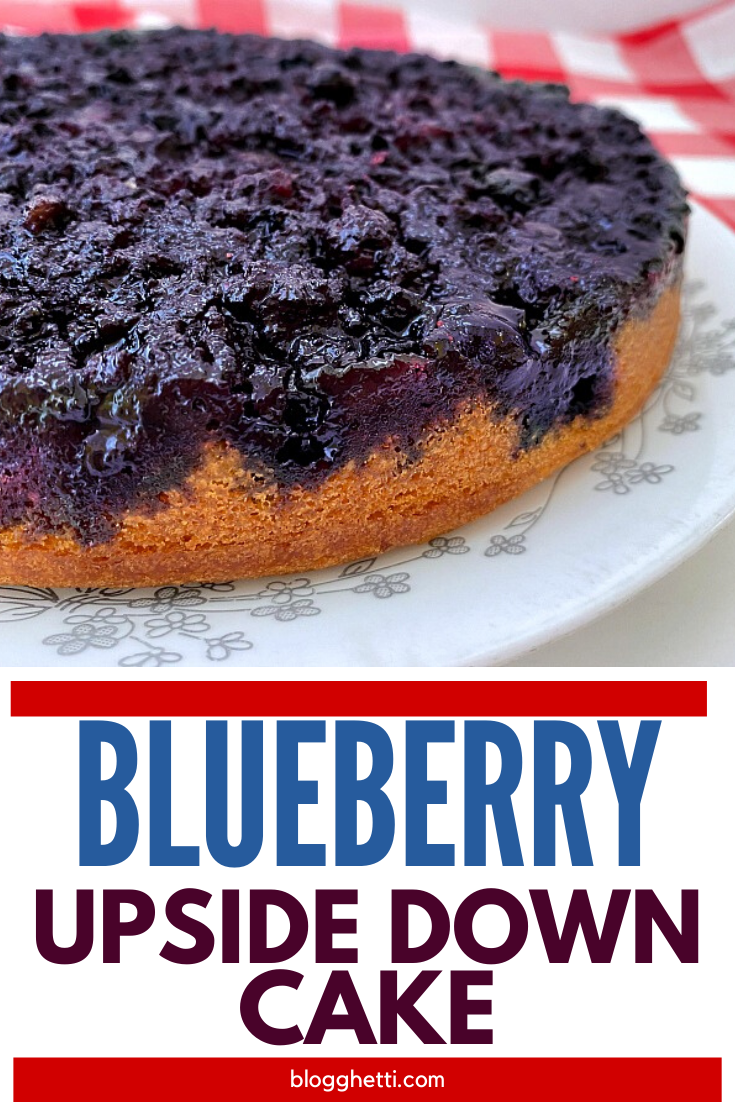 Blueberry Upside Down Cake - pin