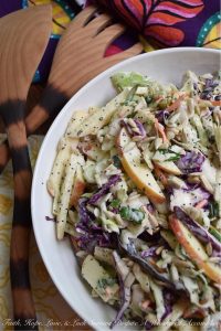 Creamy Cabbage & Carrot Coleslaw with Apple
