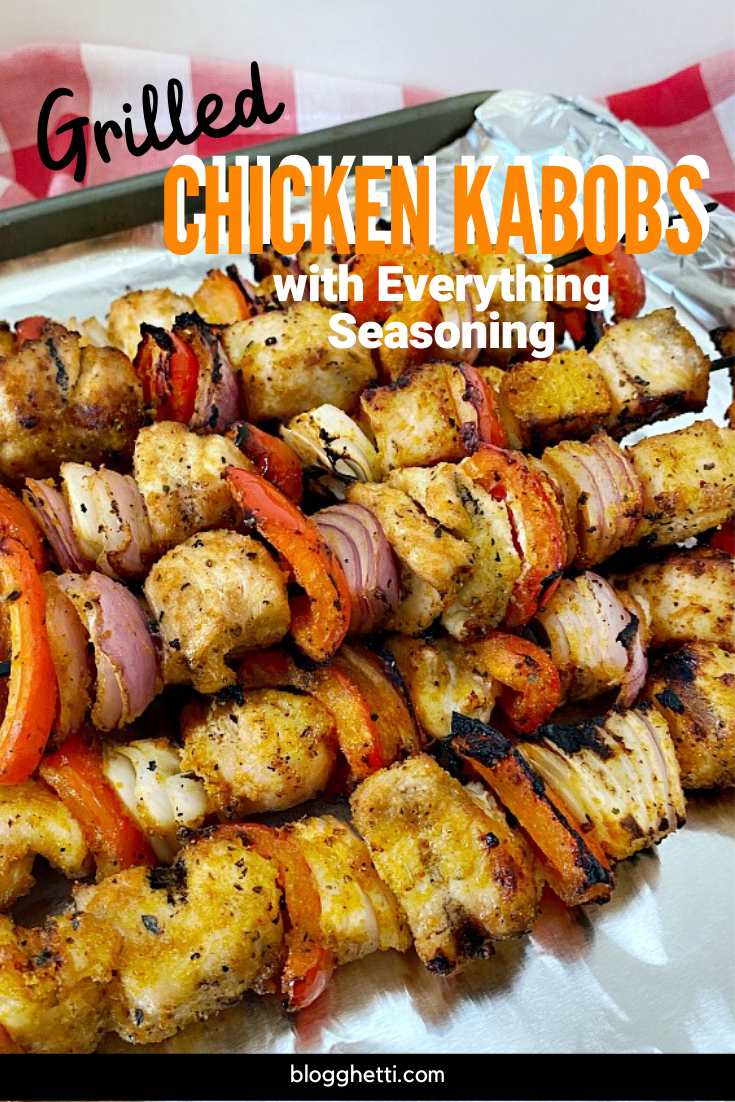 Grilled Chicken Kabobs with Everything Seasoning