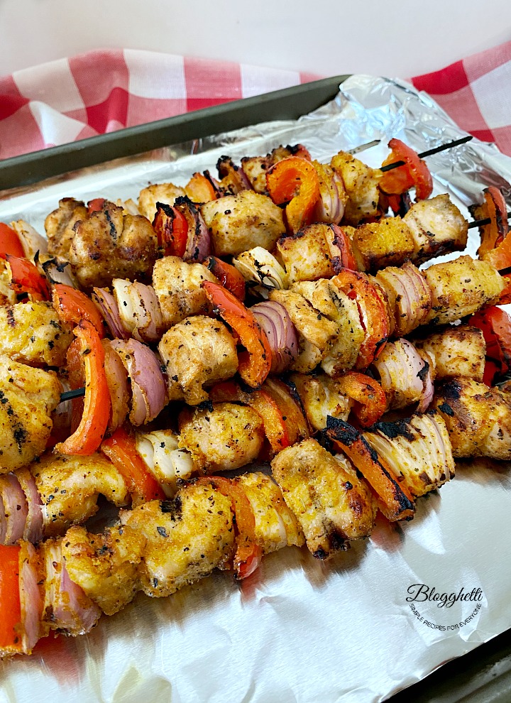 Grilled Chicken Skewers with Everything Seasoning